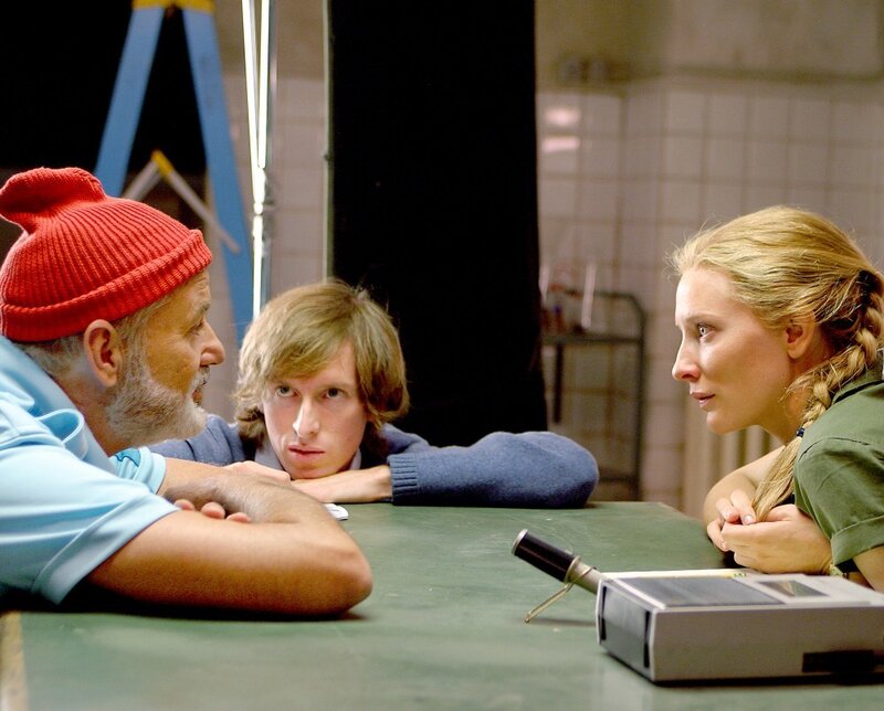 Three people at a table