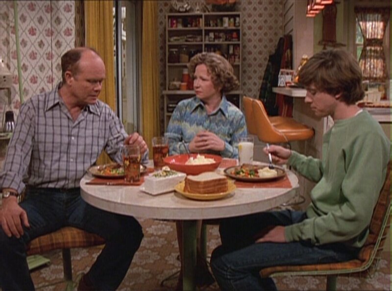 Three People at a Table — Brown