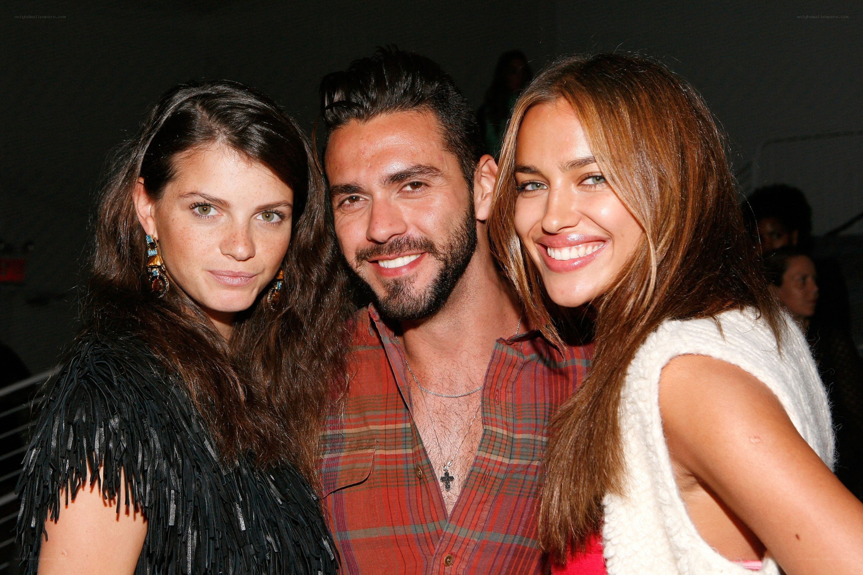 Three people at an event
