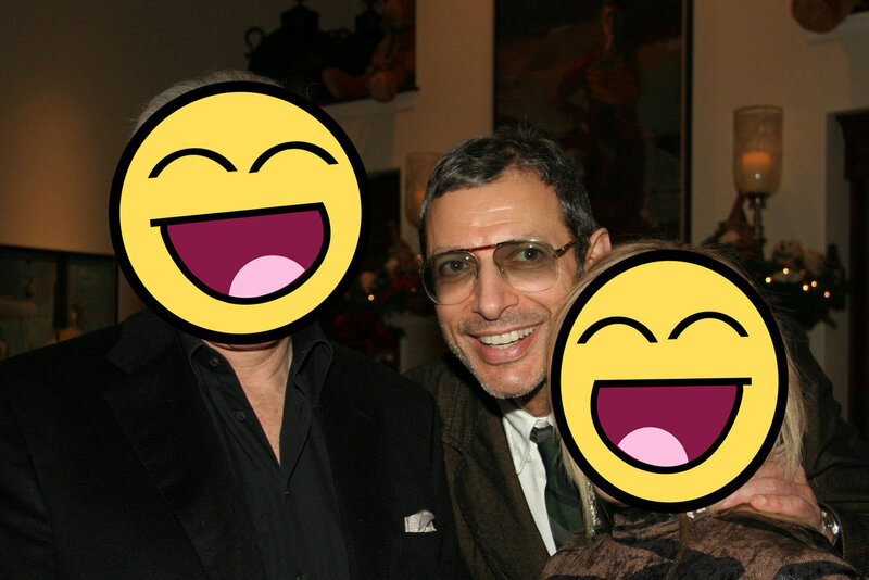 Three People at Event