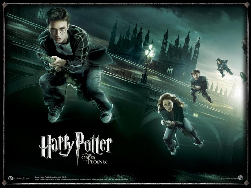 Three People Flying on Broomsticks