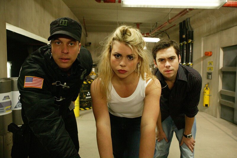 Three people in a bunker