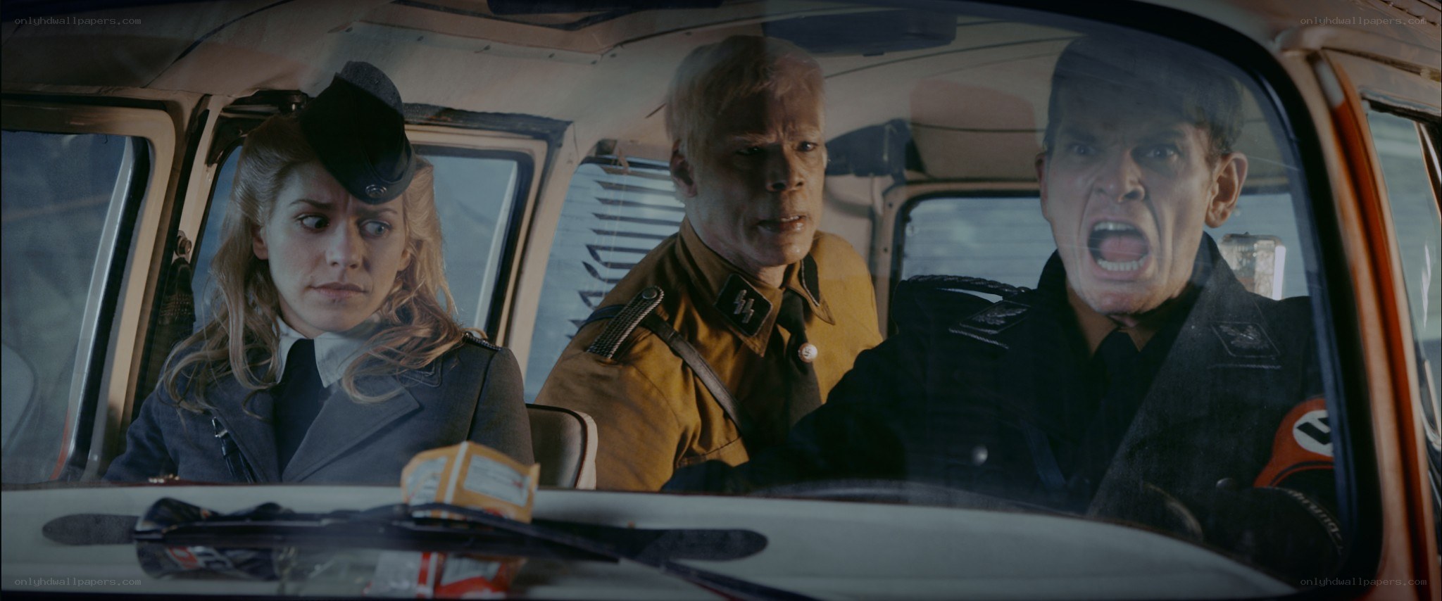 Three people in a car