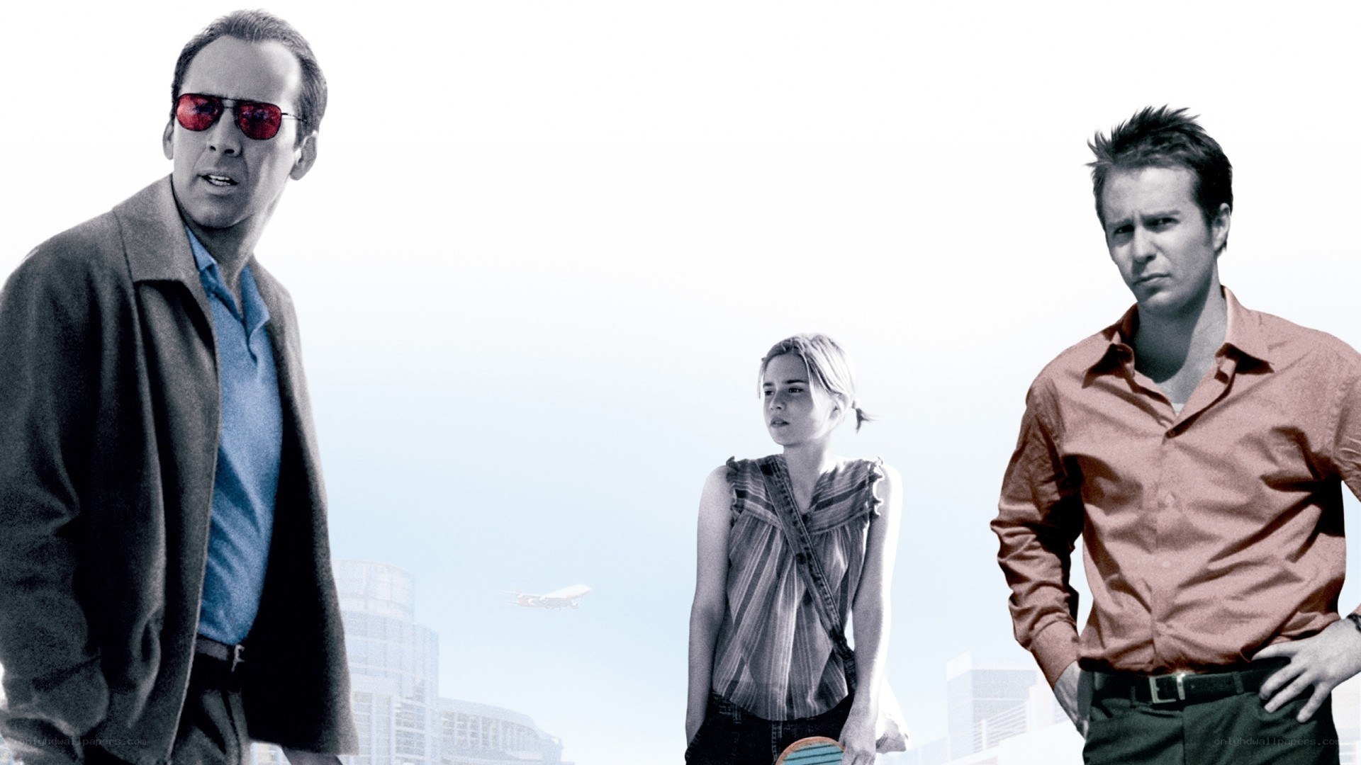 three people in a city scene