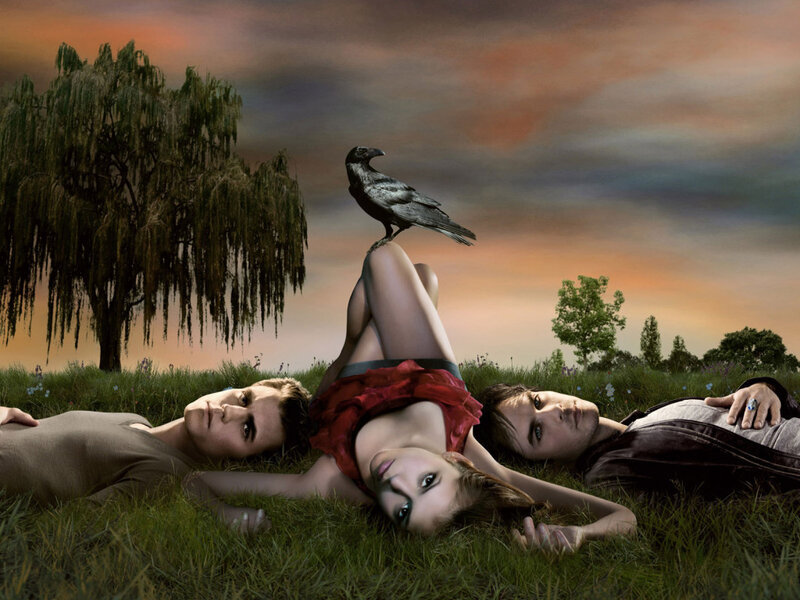 Three People in a Field — Green, Dramatic, Sunset