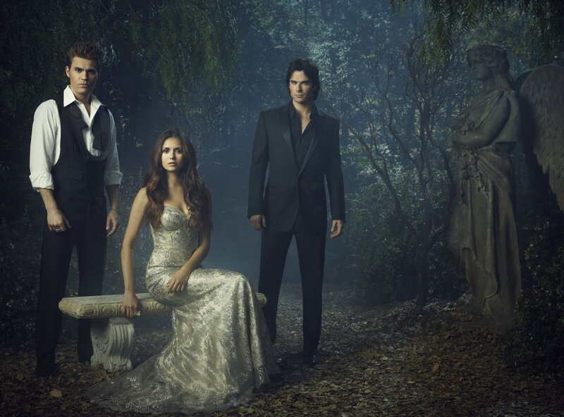 Three People in a Garden — Black