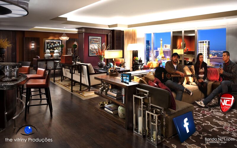 Three People in a Living Room — Brown