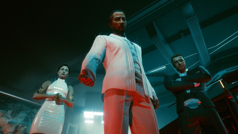 Three People in a Room — Red