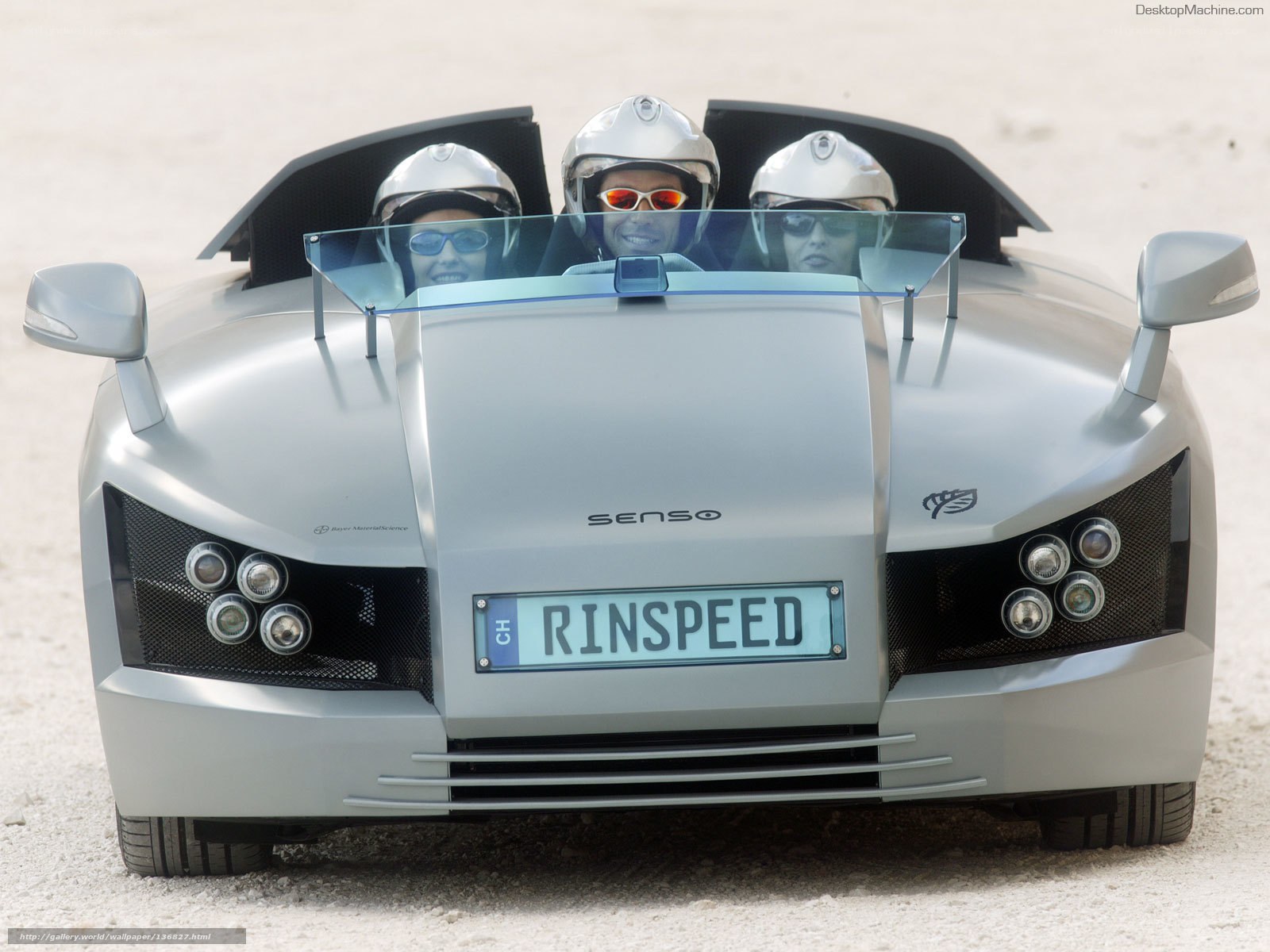 Three people in a Senso car