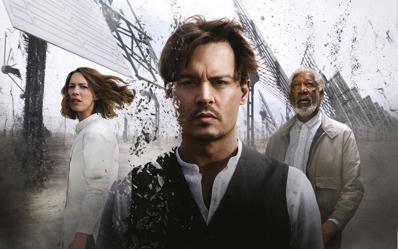 Three People in a Shattered Scene