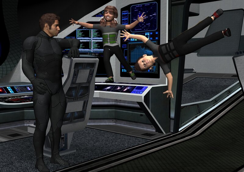 Three People in a Spaceship
