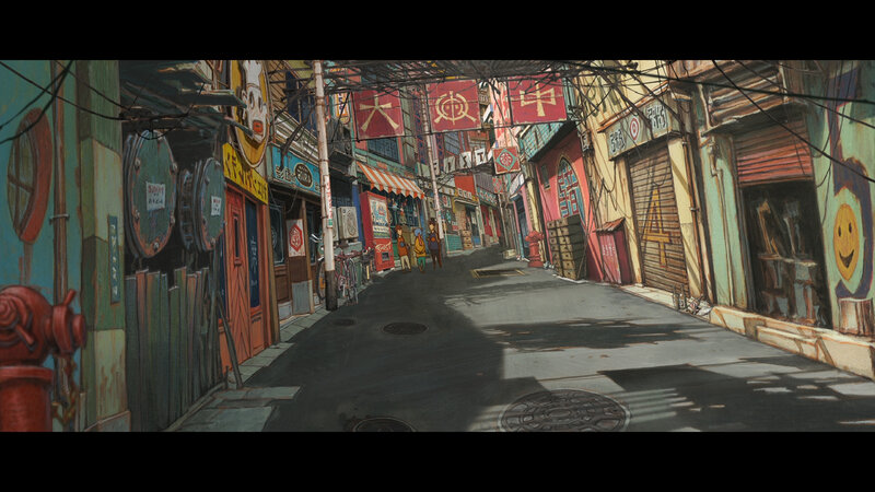 Three People in Alley