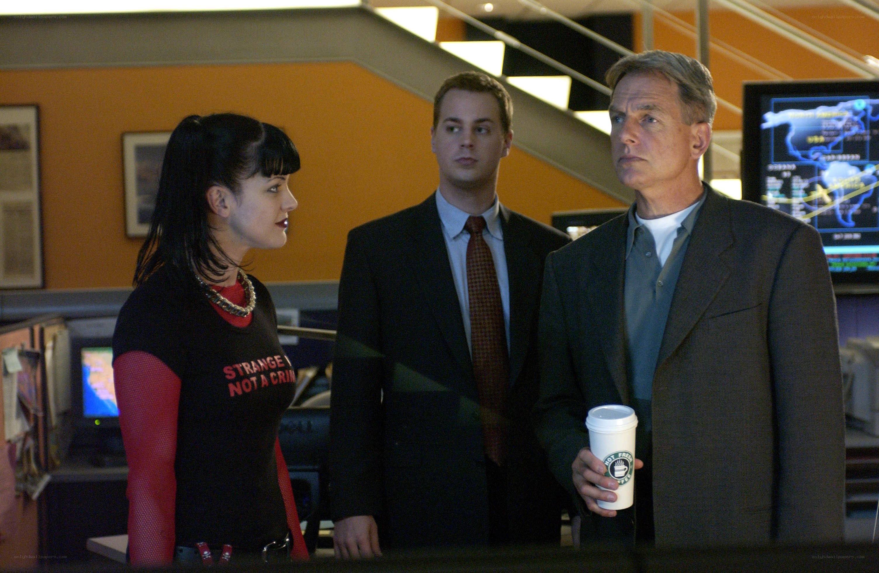 Three people in an office