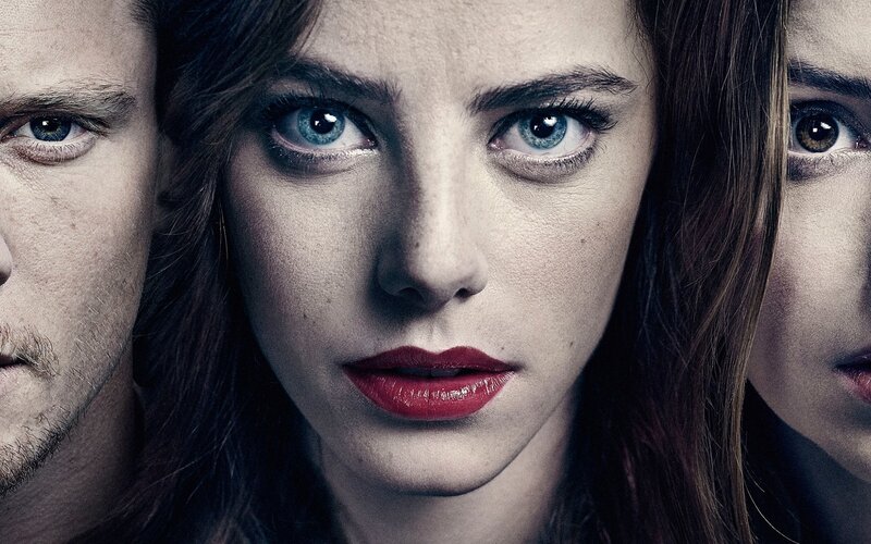 Three People in Close-up — Blue, Dramatic