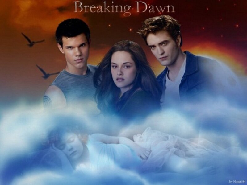 Three People in Clouds