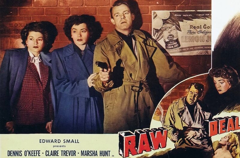 Three People in Coats — Red