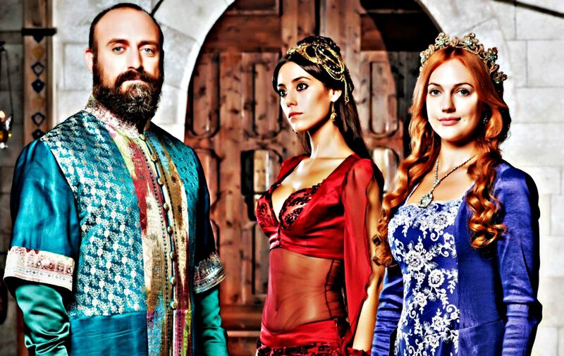 Three People in Costumes — Blue
