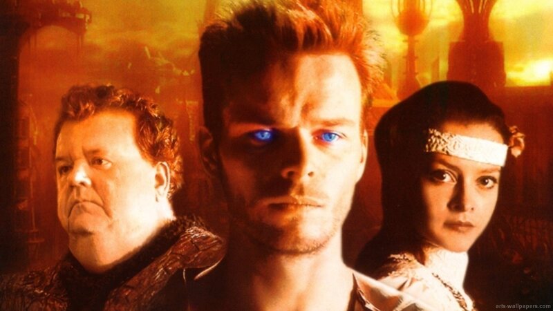 Three People in Dramatic Lighting — Orange