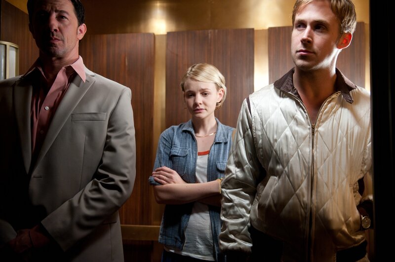 Three People in Elevator