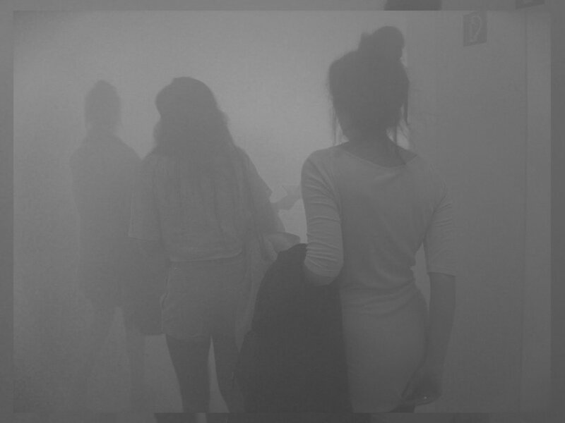 Three People in Fog