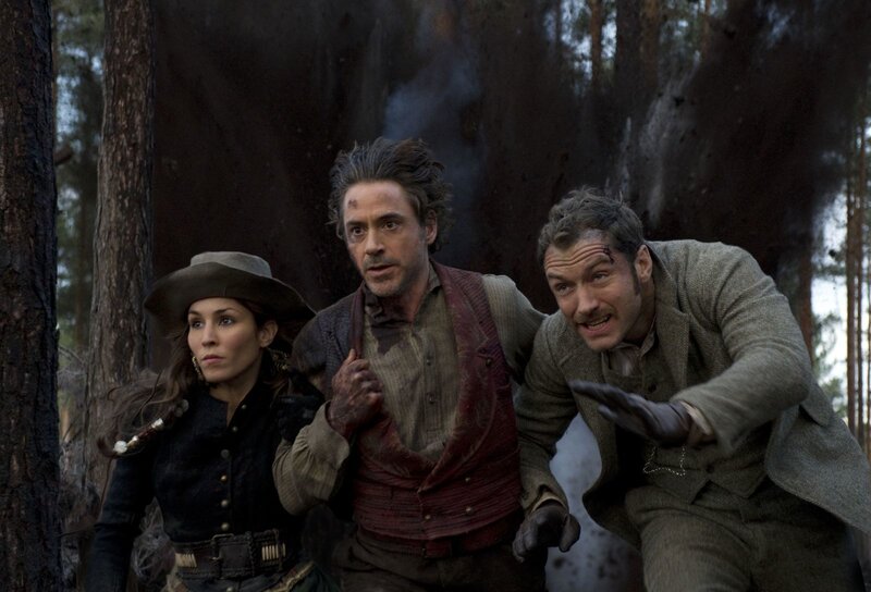 Three People in Forest — Brown