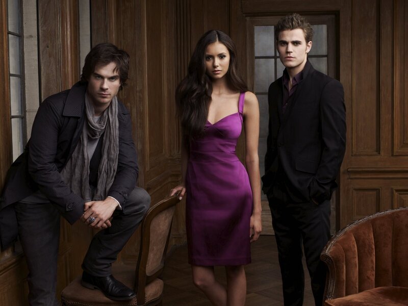 Three People in Formal Wear — Purple, Dramatic, Photograph, Woman