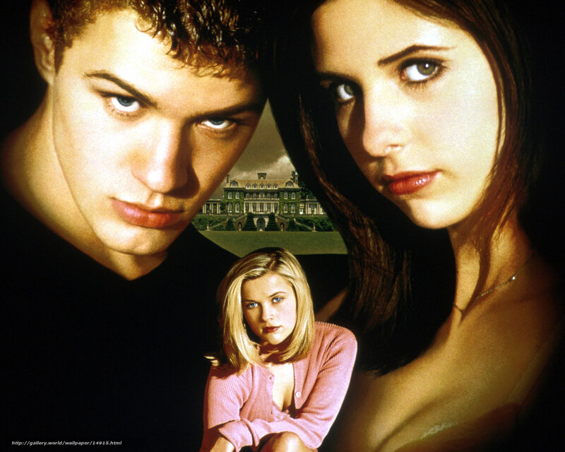 Three People in Front of Mansion