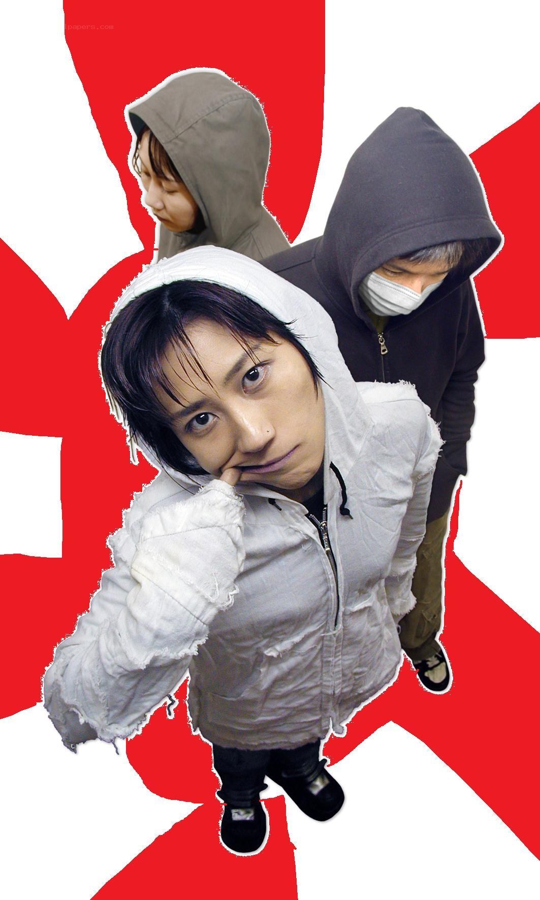 three people in hooded jackets