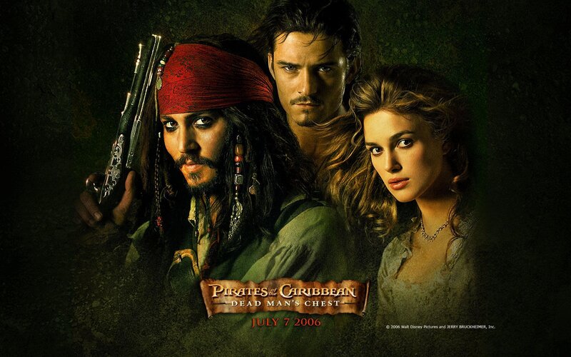 Three People in Pirate Attire — Green, Dramatic