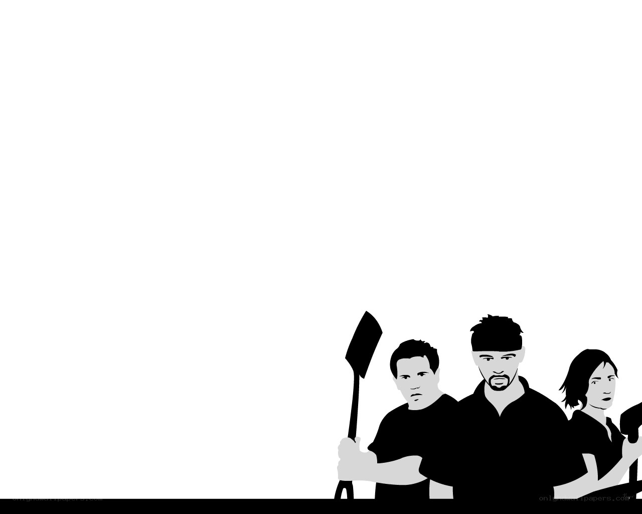 three people in silhouette