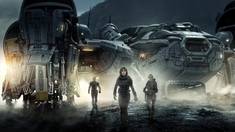 Three People in Spacesuits