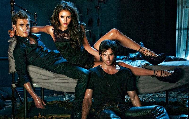 Three People on a Bed — Black, Dramatic