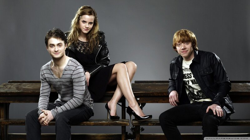 Three People on a Bench — Gray, Serious