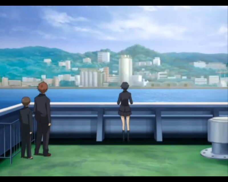 Three People on a Deck