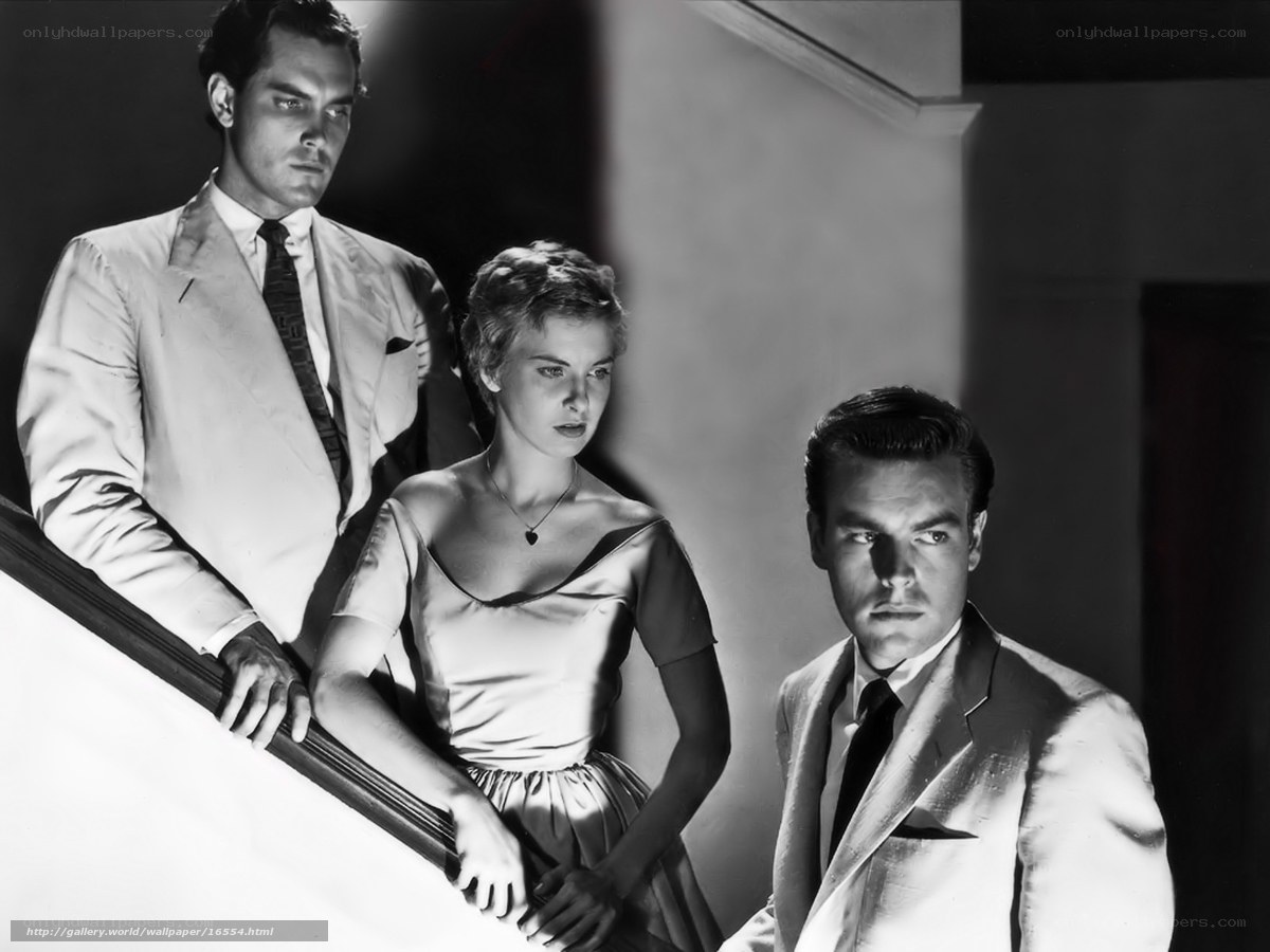 Three people on a staircase