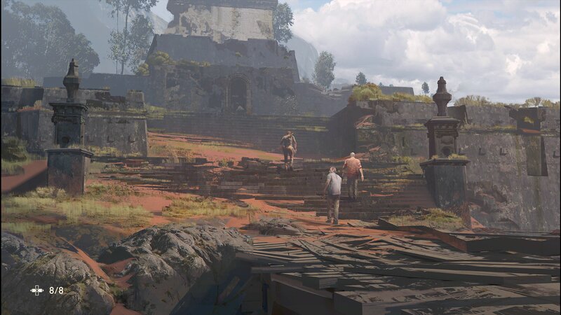Three People on Ruins