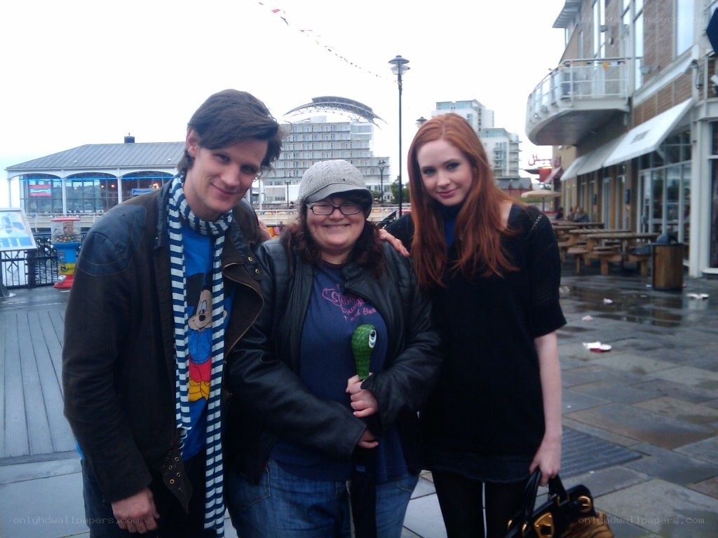 Three people posing for a photo
