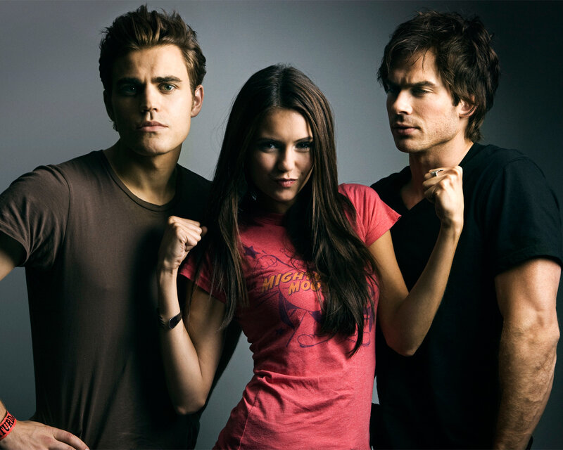 Three People Posing — Gray, Serious