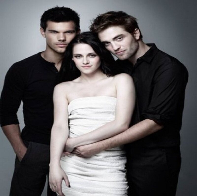 Three People Posing Together — Gray