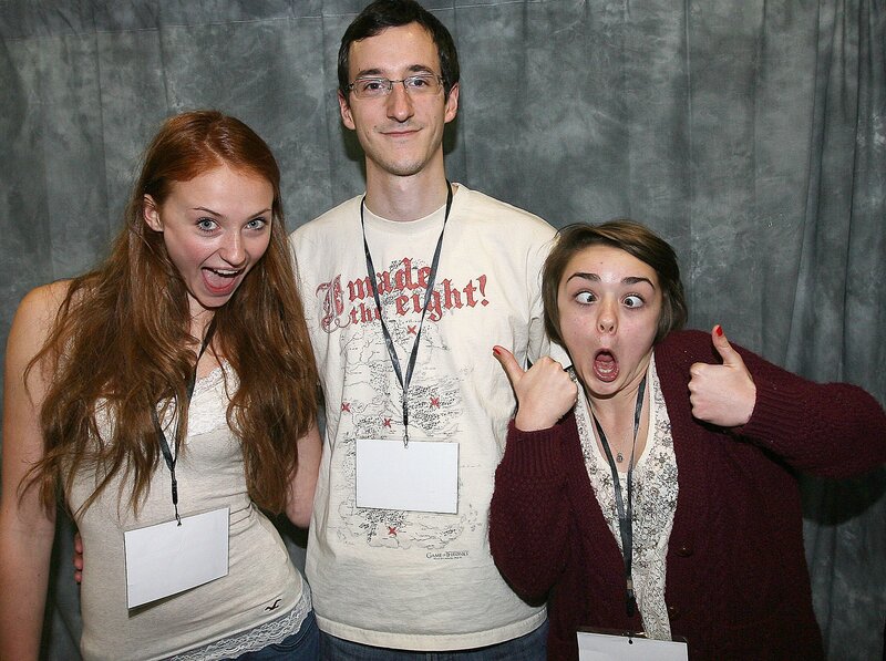 Three people posing with funny faces