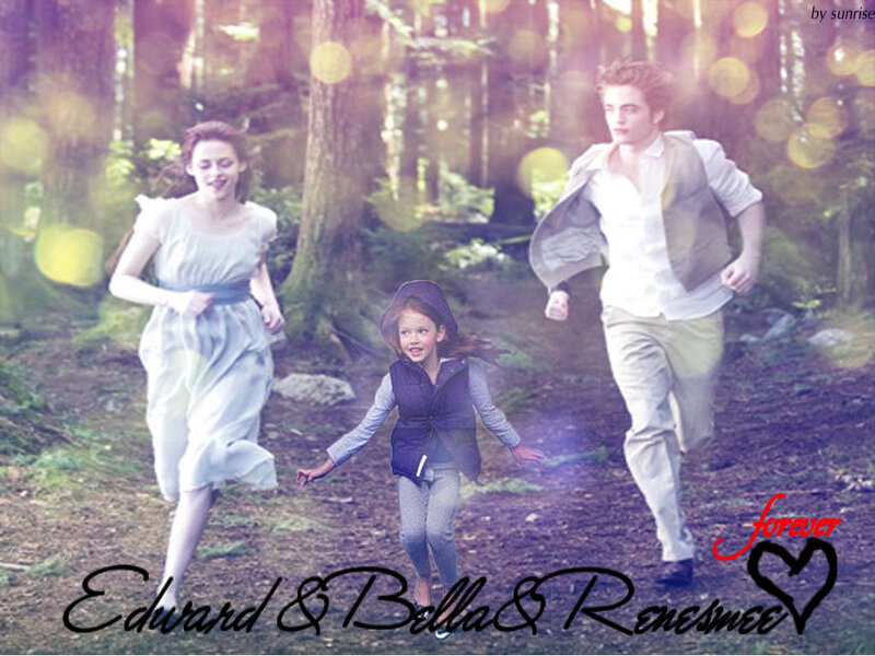 Three People Running — Green