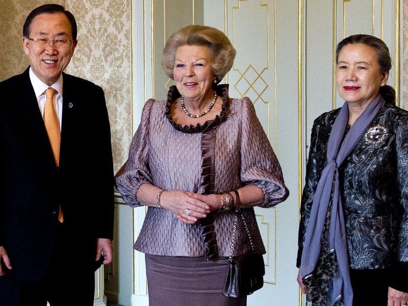 Three People Standing — Black, Formal