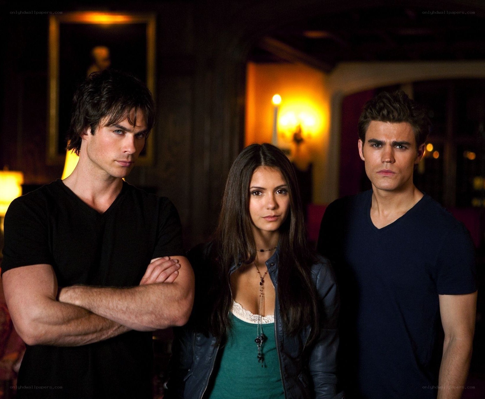 three people standing together