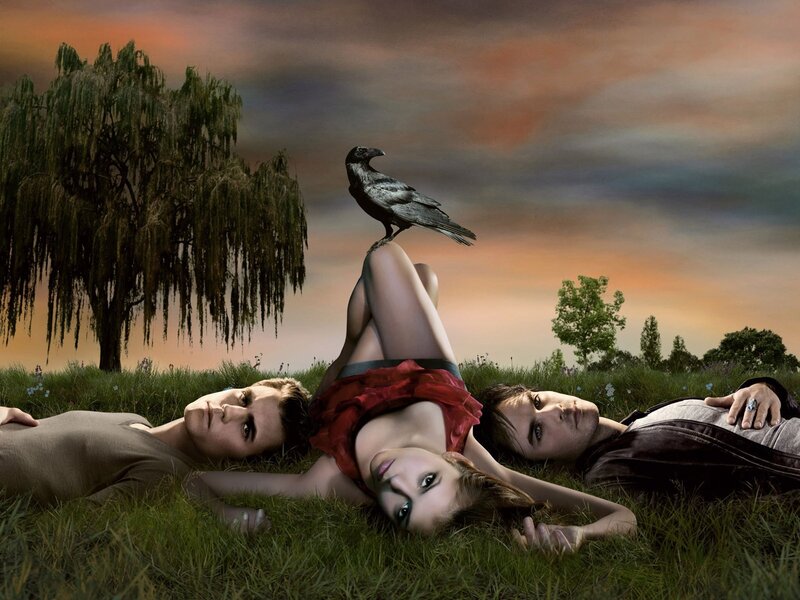 three people with a crow