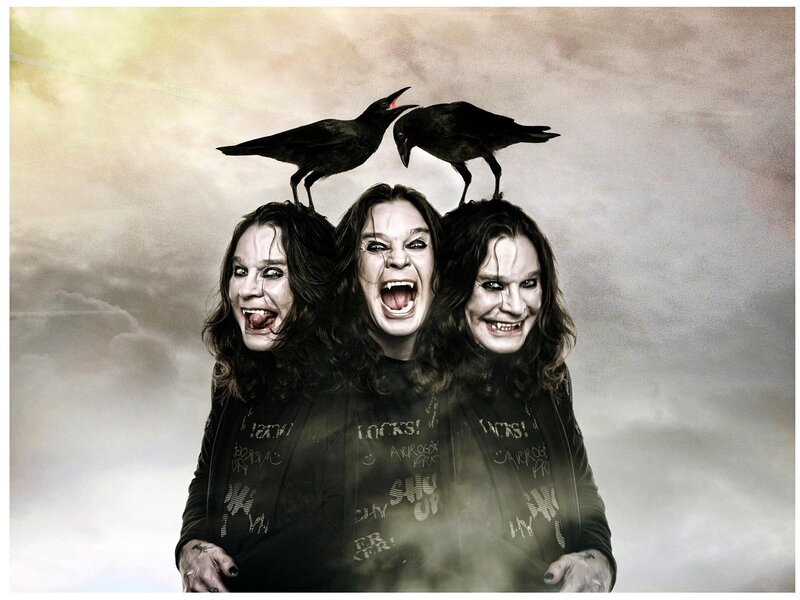 Three People with Crows