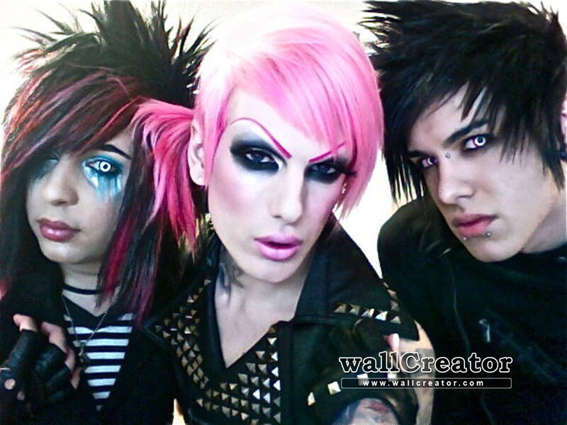 Three People with Punk Makeup