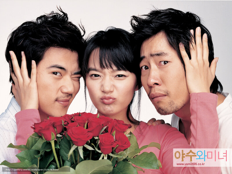 Three people with roses