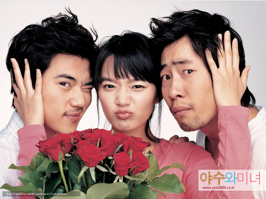 Three people with roses
