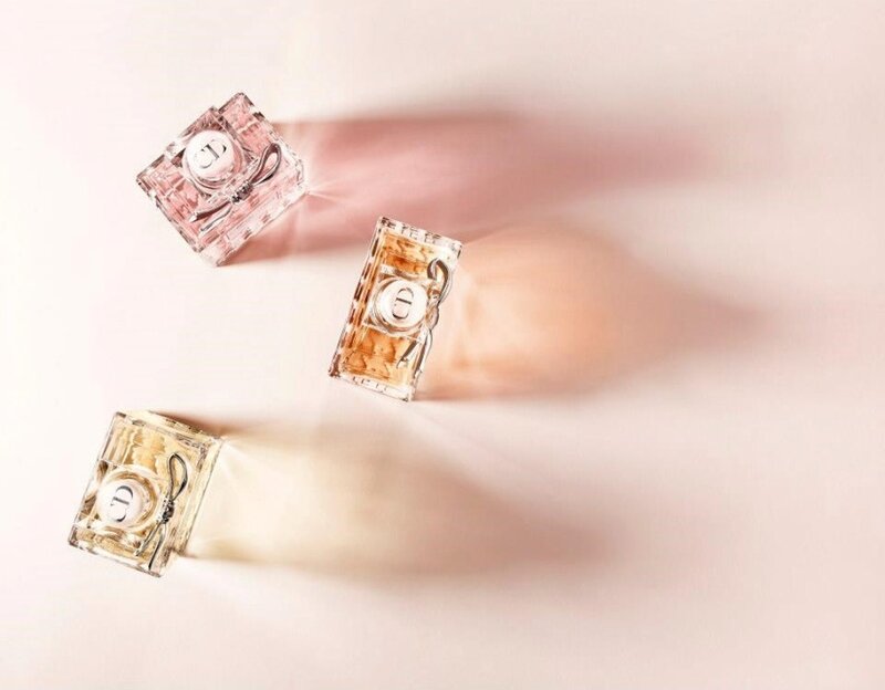 Three Perfume Bottles — Pink