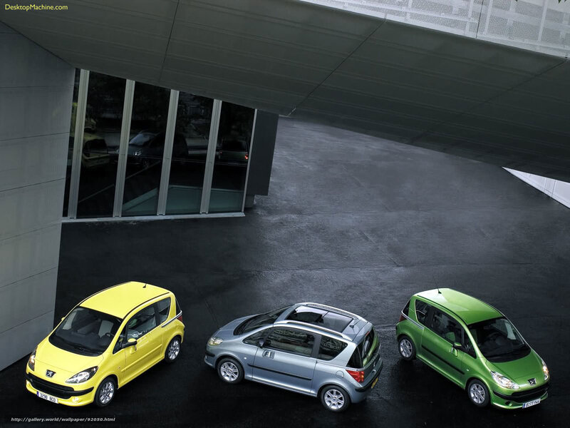 Three Peugeot 207 cars in color